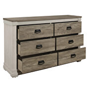 White and weathered gray finish transitional styling dresser by Homelegance additional picture 5