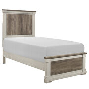 White and weathered gray finish transitional styling twin bed by Homelegance additional picture 4