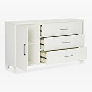 White high gloss finish dresser w/ led lighting by Homelegance additional picture 2