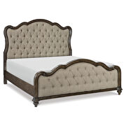 Brown button-tufted fabric upholstered headboard and footboard queen bed by Homelegance additional picture 16