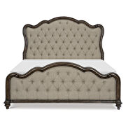 Brown button-tufted fabric upholstered headboard and footboard queen bed by Homelegance additional picture 18
