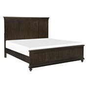 Driftwood charcoal finish solid transitional styling queen bed additional photo 2 of 12