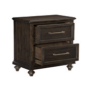 Driftwood charcoal finish solid transitional styling nightstand by Homelegance additional picture 2