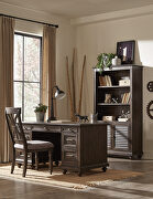 Driftwood charcoal finish executive desk by Homelegance additional picture 6