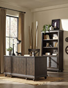 Driftwood charcoal finish executive desk by Homelegance additional picture 7