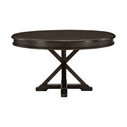 Driftwood charcoal finish round dining table additional photo 4 of 12