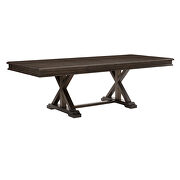 Driftwood charcoal finish separate extension leaves dining table by Homelegance additional picture 2
