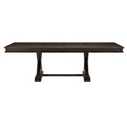 Driftwood charcoal finish separate extension leaves dining table additional photo 4 of 13