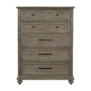 Driftwood light brown finish solid transitional styling chest additional photo 2 of 3