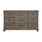 Driftwood light brown finish solid transitional styling dresser by Homelegance additional picture 3