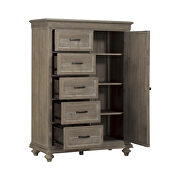 Driftwood light brown finish solid transitional styling wardrobe chest additional photo 3 of 3