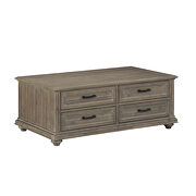 Driftwood light brown finish coffee table additional photo 3 of 9
