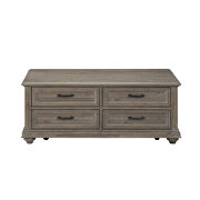 Driftwood light brown finish coffee table additional photo 4 of 9
