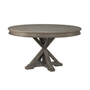 Driftwood light brown finish round dining table by Homelegance additional picture 3