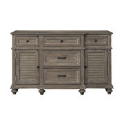 Driftwood light brown finish buffet & hutch by Homelegance additional picture 3