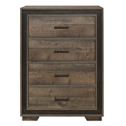 Rustic mahogany and dark ebony finish chest by Homelegance additional picture 3