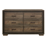 Rustic mahogany and dark ebony finish dresser by Homelegance additional picture 2