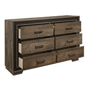 Rustic mahogany and dark ebony finish dresser by Homelegance additional picture 3