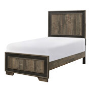 Rustic mahogany and dark ebony finish twin bed by Homelegance additional picture 14