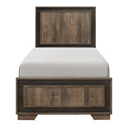 Rustic mahogany and dark ebony finish twin bed by Homelegance additional picture 15