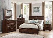 Espresso finish contemporary design eastern king bed by Homelegance additional picture 10