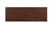 Brown finish retro-modern styling sofa table additional photo 3 of 2