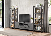 Brown and gunmetal finish 63 TV stand by Homelegance additional picture 2