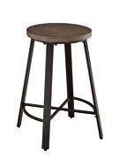 Burnished brown wood finish and gray metal finish counter height table by Homelegance additional picture 2