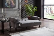Gray urban modern style storage/sleeper sofa additional photo 4 of 9