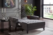 Gray urban modern style storage/sleeper sofa additional photo 5 of 9