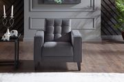 Gray urban modern style storage/sleeper chair by Istikbal additional picture 3