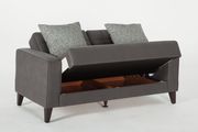 Gray urban modern style storage/sleeper loveseat by Istikbal additional picture 4