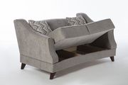 Contemporary diamond pattern gray fabric loveseat by Istikbal additional picture 2