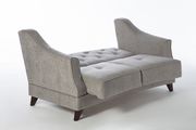 Contemporary diamond pattern gray fabric loveseat by Istikbal additional picture 3