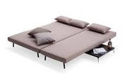 Stationary ultra-modern beige sofa bed w/ tables additional photo 5 of 4