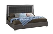 Matte gray finish contemporary king bed by J&M additional picture 8
