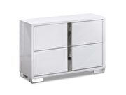 White high gloss finish contemporary queen bed by J&M additional picture 6