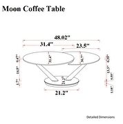 Round swivel clear 2 glass top coffee table by J&M additional picture 6