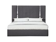 Contemporary charcoal low-profile bed by J&M additional picture 2