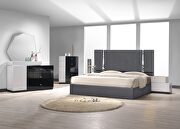 Contemporary charcoal low-profile bed by J&M additional picture 7