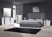Contemporary charcoal low-profile bed by J&M additional picture 10