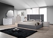 Contemporary charcoal low-profile king bed by J&M additional picture 5