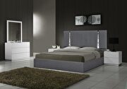 Contemporary charcoal low-profile king bed by J&M additional picture 9