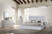Contemporary silver low-profile king bed by J&M additional picture 3