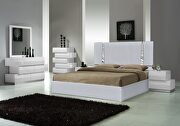Contemporary silver low-profile king bed by J&M additional picture 5