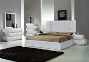 Contemporary silver low-profile king bed additional photo 5 of 9