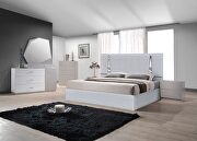 Contemporary silver low-profile king bed by J&M additional picture 6