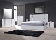 Contemporary silver low-profile king bed by J&M additional picture 10
