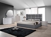 Contemporary charcoal low-profile king bed by J&M additional picture 8