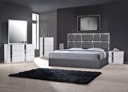 Contemporary charcoal low-profile king bed by J&M additional picture 10